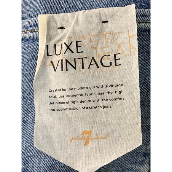 Womens 7 for all Mankind NWT Size 31 Ankle Skinny Jeans Raw Hem $199 6599 - Picture 6 of 11